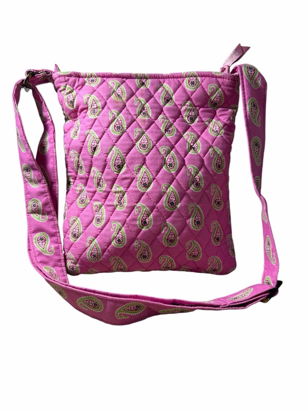 Vera Bradley Hot Pink Paisley Quilted Crossbody Bag - Picture 2 of 9